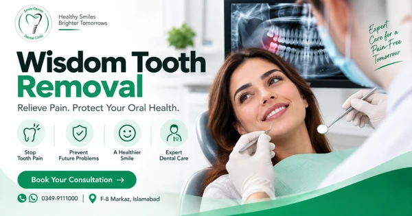 Wisdom tooth removal procedure at a dental clinic in Islamabad
