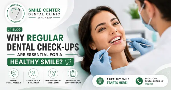 Dentist performing a regular dental checkup in Islamabad